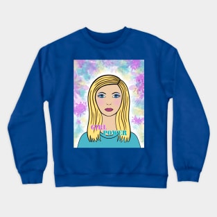 Girl Power Woman Portrait Crewneck Sweatshirt